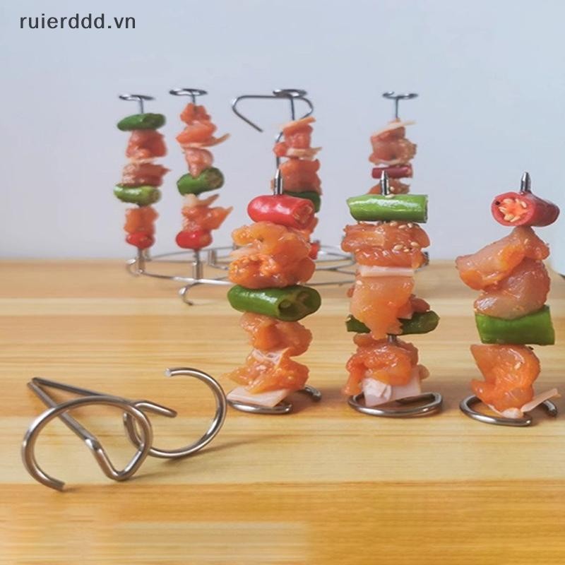 # ruierdd # 10 Chiếc Lò Chiên Không Khí Nướng Dọc Xiên Nướng Phụ Kiện Đa Năng Thực Phẩm Thép Không Gỉ 304 Kim Nướng Đặc Biệt.
