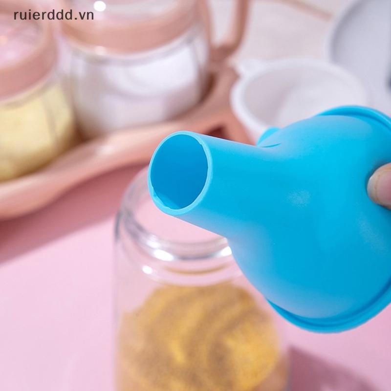 # ruierdd # 8CM Phễu sữa có động cơ rộng bằng silicon Phễu đậu đa chức năng cỡ lớn Phụ kiện nhà bếp rò rỉ dầu rò rỉ rượu vang đa chức năng.