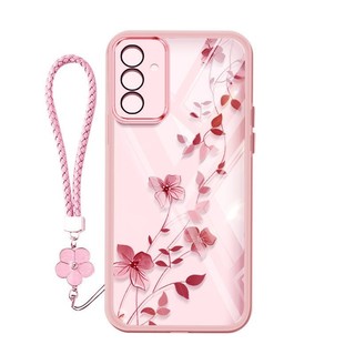 Ốp điện thoại phong cách YBD INS cho Samsung Galaxy A56 A26 A36 A16 A55 A35 A13 A04S A05S A14 A15 A24 A25 A34 A54, vỏ silicone trong suốt hình hoa dây leo
