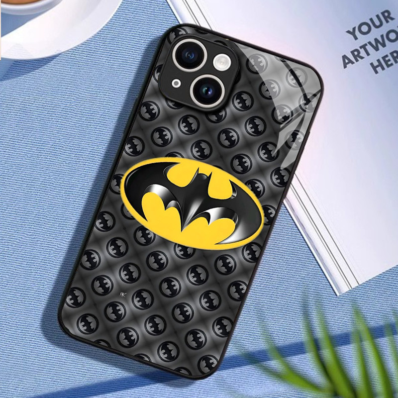 Ốp Điện Thoại Thủy Tinh batman 09 Cho IPhone 16 15 14 13 12 11 Pro XR XS Max Plus Mini X XR 8 7 6s SE2 / 3