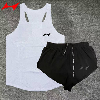 Hells Track and Field Vest Men's and Women's Sports Marathon Sports Running Competition Suit Workout Sleeveless Vest Three Points o5D7