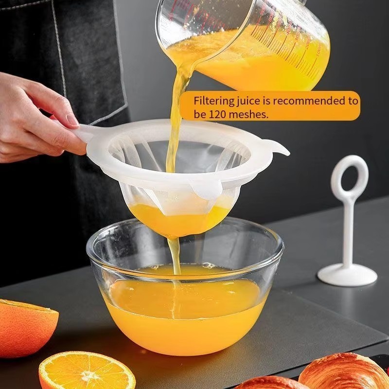 [Đặc sắc] Túi lọc lưới mịn - Túi vải lưới mịn - Túi bóp nước - Dụng cụ lọc nhà bếp - Chống rò rỉ, đa kích thước, tái sử dụng - dành cho sữa đậu nành, cặn rượu vang