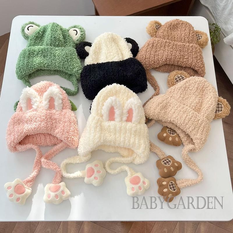 / / -Kids Mũ Mùa Đông Mềm Mại Dễ Thương Mũ Sang Trọng Ấm Áp Mũ Mùa Đông Có Tai Cho Trong Nhà Ngoài Trời