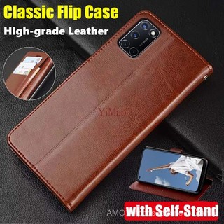 Ốp cho Oppo A92 A52 A54 A55 cph2059 cph2061 cph2069 cph2239 cph2195 cph2325 Ốp da TPU Ốp bảo vệ dạng ví gập gập đơn giản với chân đế đựng thẻ cpzs