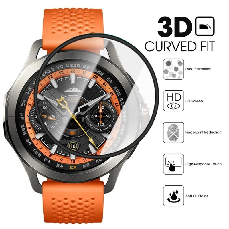 VivoWatch Watch5 WatchGT Watch3 Watch2 1-3 Chiếc Full Cover HD Cong Cạnh Đen Kính Cường Lực Cho Vivo Watch 5 3 2 GT 42mm 46mm Chống Trầy Xước Đồng Hồ Thông Minh Bảo Vệ Màn Hình