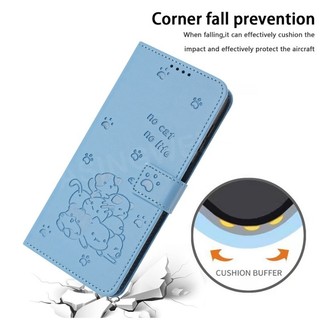 Dành Cho Samsung GalaxyS25 FE A17 A27 A16 A26 A36 A56 A06 A07 A57 S25 Plus Ultra 5G Flip Phone case Vỏ Da Sang Trọng Khe Cắm Thẻ 3D Ví Mèo Flip Cover Đứng Vỏ Vỏ