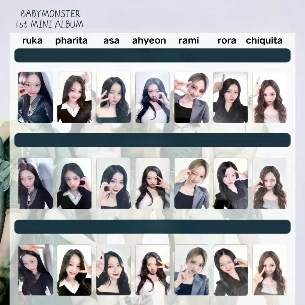 Babymonster Cafe Thẻ giao dịch ngẫu nhiên Thương hiệu mới được niêm phong