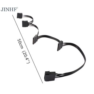 Jinhf DIY Molex 4pin IDE 1 đến 5 SATA 15Pin Ổ Cứng Nguồn Điện Chia Dây Cáp HOT