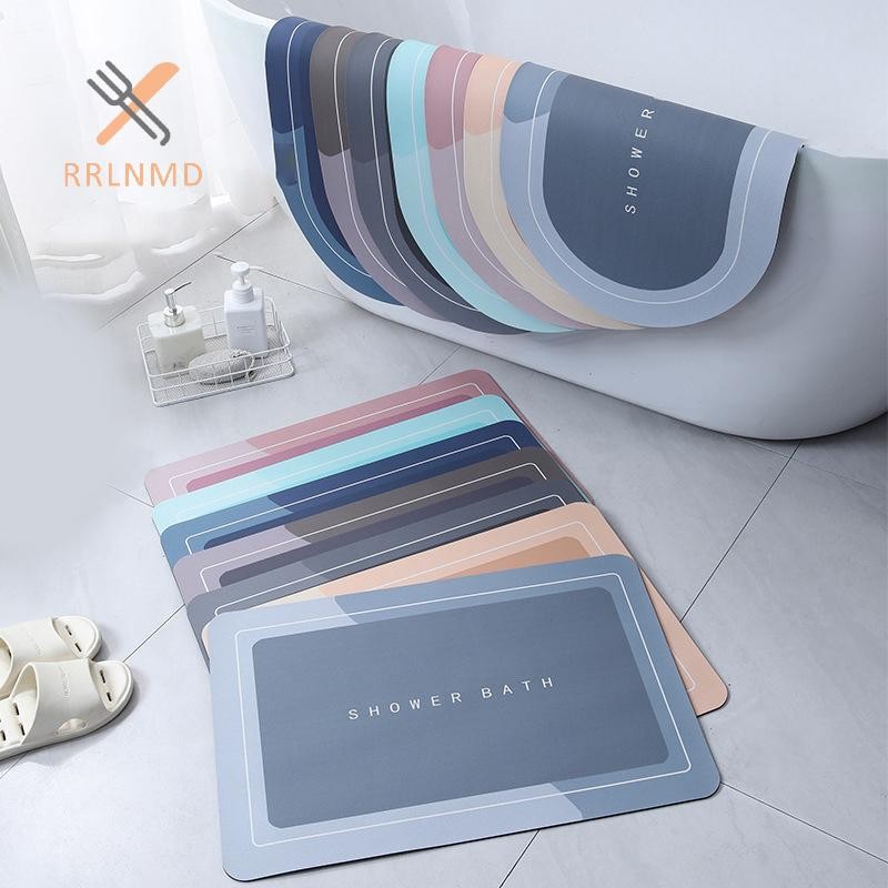 Rrlnmd Thảm tắm phòng tắm thấm hút Thảm tắm chống trượt Thảm tắm khô nhanh Thảm tắm lối vào nhà bếp Thảm chùi chân Thảm trải sàn nhà Thảm trải sàn bồn tắm MỚI
