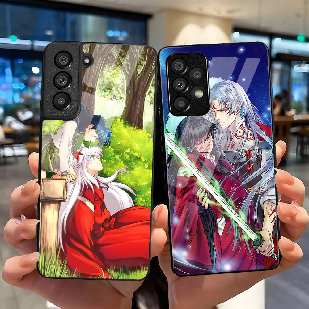 Ốp Điện Thoại Kính Cường Lực Inuyasha 01 Cho Samsung Galaxy S9 Plus S10 S10e S20 FE S20 Plus S21 S22 S23 S24 Ultra Cover