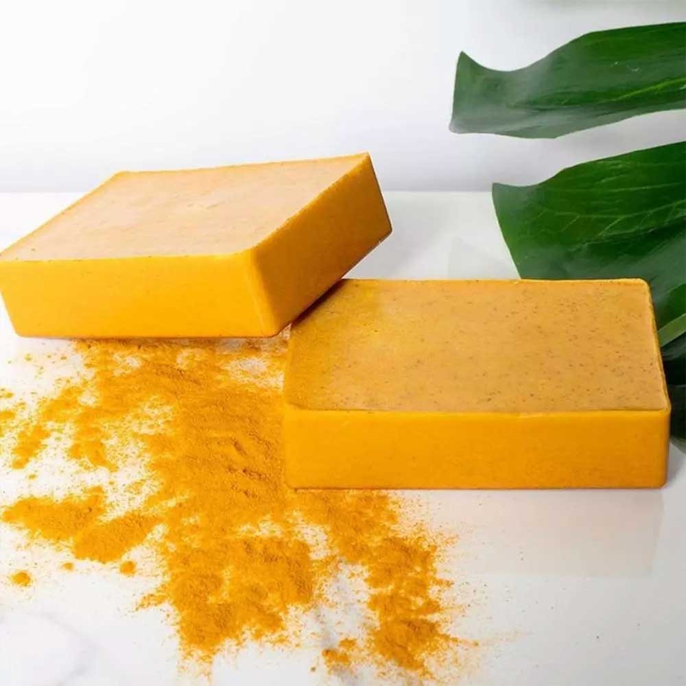 1/3pcs 80g Turmeric Hand Made Soap, Lemon Kojic Acid Soap, Shower and Facial Soap Body Care