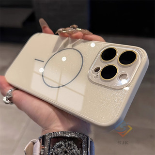 Ốp điện thoại từ tính lấp lánh cho iPhone 16 Pro Max 15 / 14 / 13 / 12 / 11 Pro Max & 15 / 16Plus có nắp ống kính máy ảnh Mặt sau cứng chống sốc