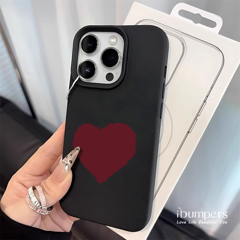 ibumpers Ốp Điện Thoại iPhone Họa Tiết Trái Tim Phong Cách Đơn Giản Cho IPhone 16 15 14 12 13 11 Pro Max IP 7 8 Plus X XS XR Ốp Lưng Mỏng Silicon Mềm Da Họa Tiết