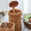 Giỏ đựng rau củ quả bánh mì YUJINI, độ cứng 7 kiểu mây dệt Giỏ phục vụ, Giỏ mây gia dụng dệt tay Nhà hàng phục vụ màn hình để bàn
