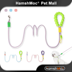 HamshMoc Dây xích chó bền bỉ Dây dẫn thú cưng mạnh mẽ chống đầy đặn có tay cầm thoải mái cho chó nhỏ vừa Phụ kiện đi bộ ngoài trời
