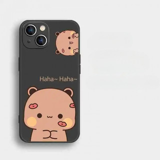 Ốp điện thoại hoạt hình dễ thương một hai bubu cho iPhone16 / 15 / 14 / 12 / 11 / 13 PRO MAX / PLUS / Mini / X XS XR 6 / 7 silicon lỏng bảo vệ toàn diện vỏ mềm chống rơi chống sốc