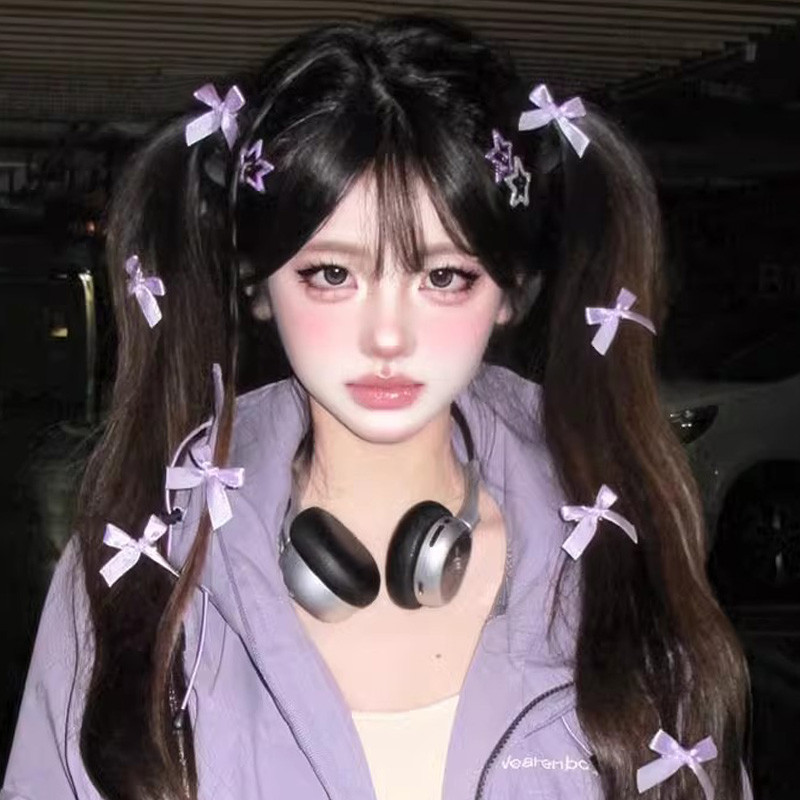 8 Chiếc Kẹp Tóc Nơ Ruy Băng Lụa Nhiều Màu Sắc - Thời Trang Cô Gái Ngọt Ngào Barrettes Nữ INS Mũ Đội Đầu