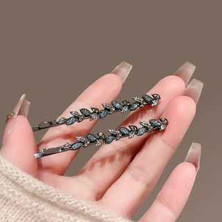 MAUROPOLI Kẹp Tóc Lá Thủy Tinh Một Từ Bên Gãy Cao Cấp Phong Cách Mới Nữ Mũ Đội Đầu