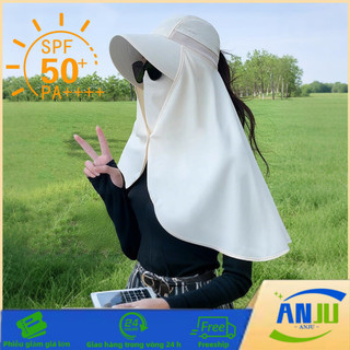 Mũ Chống Nắng Nữ, Chống Tia UV, Tích Hợp Khẩu Trang, Bảo Vệ Cổ, Thoáng Khí, UPF50+