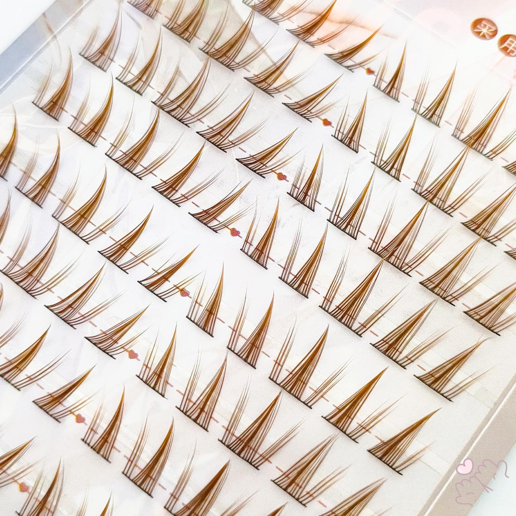 Cụm mi DIY không nút màu nâu Phân đoạn cụm mi truyện tranh cho công việc Sinh nhật tiệc và du lịch