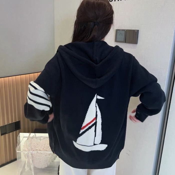 Áo Khoác Len Thuyền Buồm KCloset Áo Hoodie Khóa Kéo Dày Dặn Dáng Rộng Nam Nữ NA481