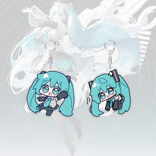55mm Acrylic Móc Khóa Miku Carton Anime Xung Quanh Túi Mặt Dây Chuyền Móc Chìa Khóa