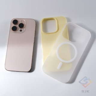 Ốp lưng Macaron từ tính siêu mỏng cho iPhone 11 / 12 / 13 / 14 / 15 / 16 Pro Max & Plus | Vỏ silicon có thể tháo rời 2 trong 1 | Ốp lưng chống sốc mờ