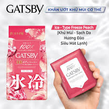 Khăn giấy ướt khử mùi diệt khuẩn Gatsby Ice CItrus cực cay mát nhất 30 tờ lau body- nhật bản