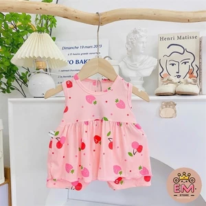 Bộ thun bèo váy cho bé gái mùa hè từ 5 - 16kg