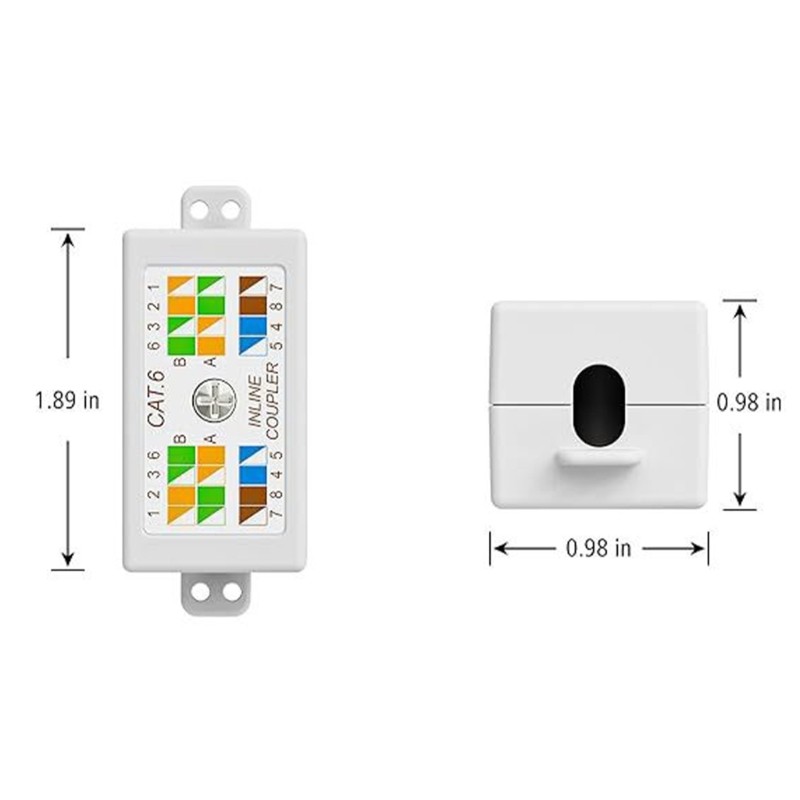 IOR Cat6 Hộp nối RJ45 Mối nối Đầu nối loại đục lỗ không được che chắn cho phụ kiện cáp Ethernet Cat6
