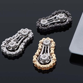 WEAVELYF Bánh đà Con quay đầu ngón tay, EDC Spinner Xích xe đạp kim loại Bánh xích Fidget Spinner, Phong cách Antistress Lo âu Giảm căng thẳng Dây xích mới lạ Fidget Spinner Người lớn