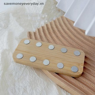 [savemoneyeveryday] Hàng đôi 10 lưới Giá đỡ thực hành móng tay bằng gỗ Bộ đế trưng bày móng tay từ tính Đầu móng tay Dụng cụ làm móng tay [vn]