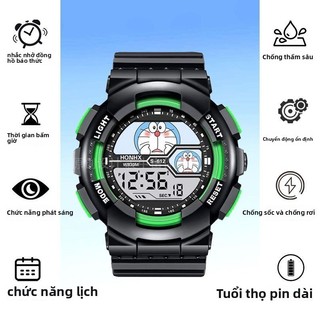 Đồng hồ trẻ em Doraemon, chống nước, chống sốc, chức năng báo thức, màn hình điện tử thông minh