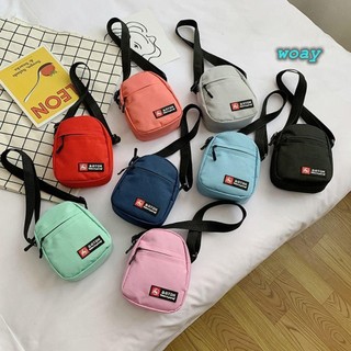 Túi đeo chéo WOAY, Túi đựng điện thoại di động bằng vải Canvas đa chức năng, Túi đeo vai Mini dung lượng cao bền bỉ