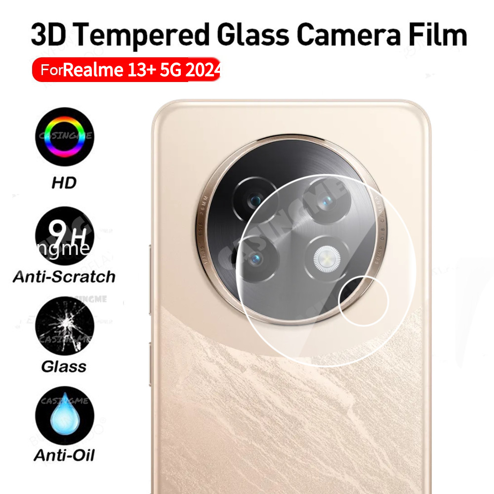 Bảo vệ ống kính máy ảnh 3D Realme 13 + 5G 2024 cho Realme 13 + Realme13 + Realmi 13 + Pro Plus 13Plus 13x 4G 5G 2024 Kính cường lực trong suốt Bảo vệ Camera sau