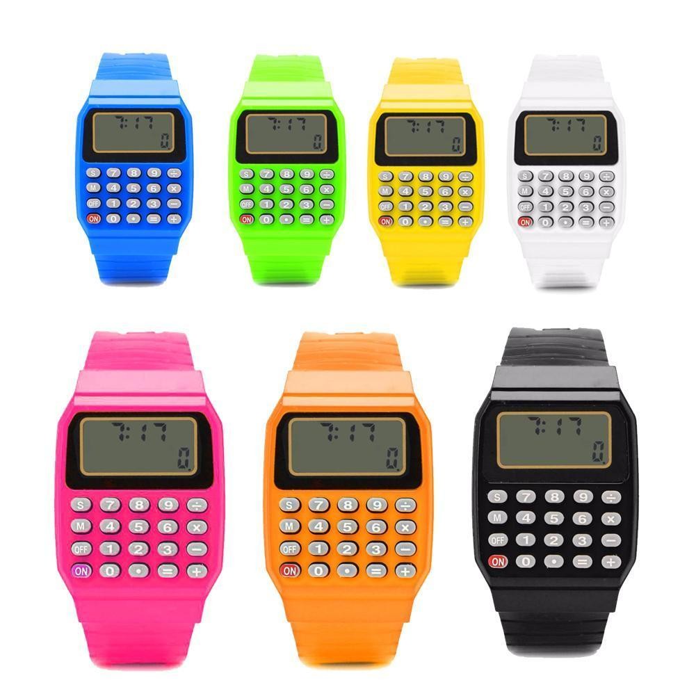 Đồng Hồ Sáng Tạo Máy Tính Silicon Di Động Mini Đồng Hồ Trẻ Em Cổ Tay Unisex Trẻ Em Kỹ Thuật Số W9t0