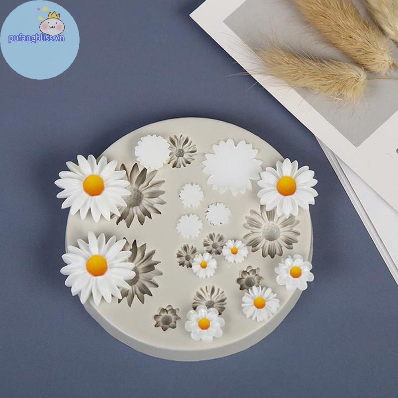 Pufangbliss Khuôn Silicon Hoa Khuôn Bánh Silicon Cưới Bánh Dụng Cụ Trang Trí Bánh VN