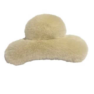 ✪Kẹp lông thỏ cỡ lớn thật mùa thu đông Kẹp lông Cá Mập 13cm tính khí kẹp tóc sau đầu