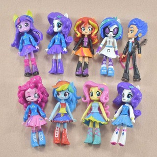 9pcs My Little Pony Equestria Girls Figures Collection Minis Dolls Kid Toy Gifts