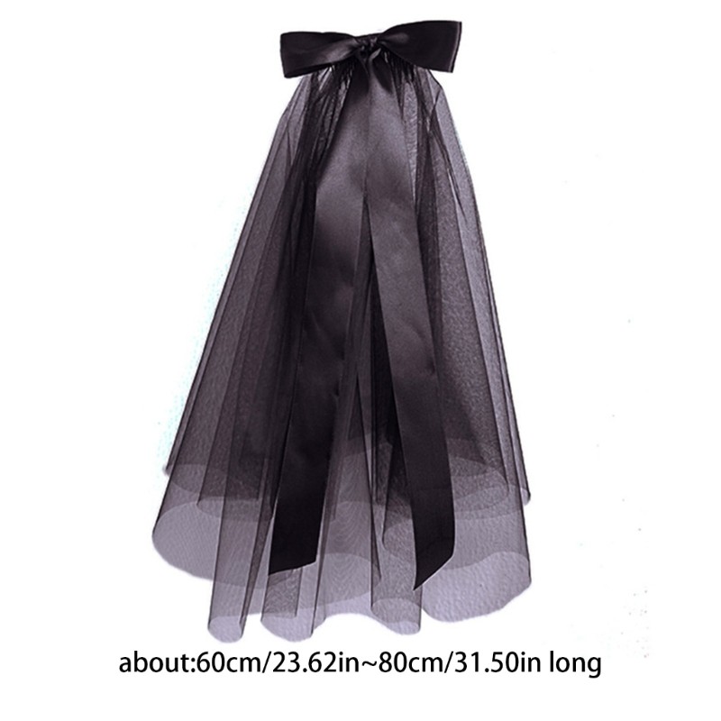 Bầu Trời Lãng Mạn Đám Cưới Cô Dâu Veil Với Nơ Cô Dâu Veil Ngắn Voan Veil Đám Cưới Phụ Kiện Tóc Cho Nữ Phù Dâu