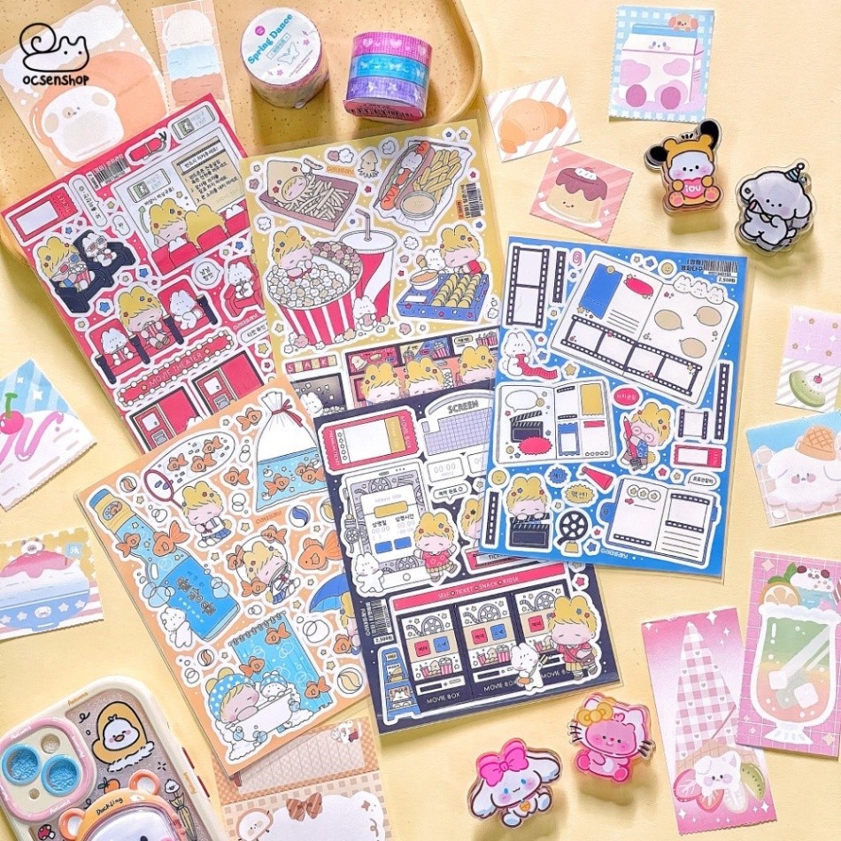Sticker Em bé thỏ tóc vàng (11x14,5cm)