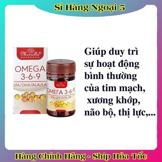 [Chính hãng Đủ Bill] Viên uống Omega 3-6-9 Mirrolla của Nga hộp 100 viên