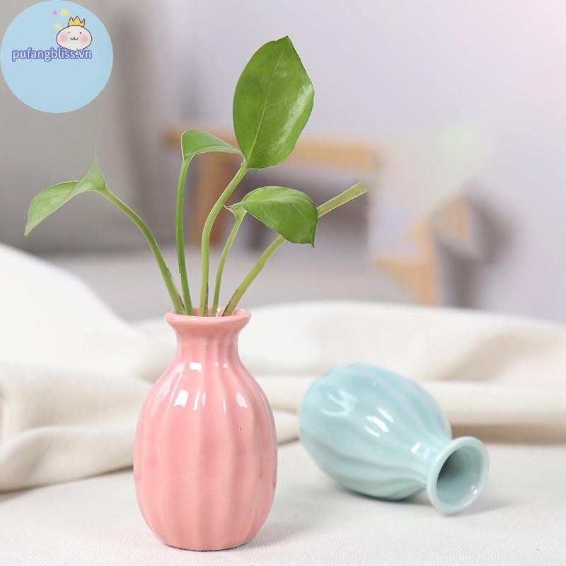 Pufangbliss Ins Gốm Sứ Bình Hoa Bắc Âu Bình Sáng Tạo Trang Trí Phòng Hoa Chai Chậu Bàn Trang Trí Bình Nhiều Màu Sắc VN