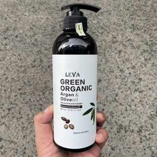 Dầu gội xả siêu mượt phục hồi LEVA Green Organic Argan & Olive oil ( hương nước hoa) 800mlx2 [ TN ]