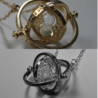 Harry Potter Thời gian chuyển đổi đồng hồ cát xoay mặt dây chuyền học sinh nam Nữ Vòng cổ mặt dây chuyền xương đòn