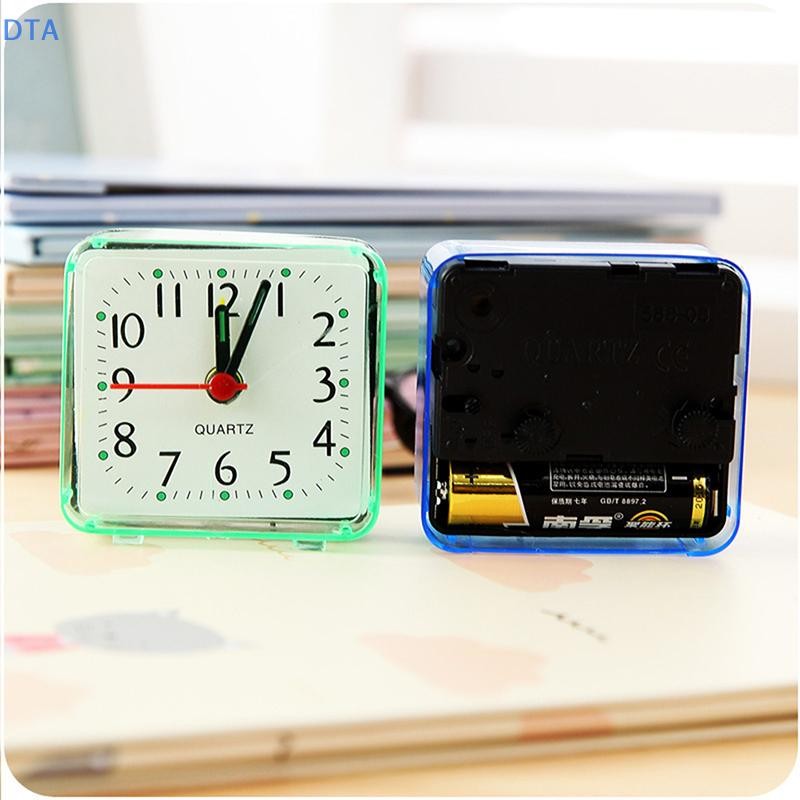 Dta Đồng hồ báo thức sinh viên dễ thương Ana Đồng hồ báo thức vuông Đầu giường nhỏ gọn Đồng hồ trang trí máy tính để bàn Đồng hồ trang trí phòng ngủ sinh viên Đồng hồ báo thức điện tử PO