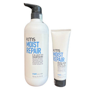 Set DẦU GỘI và Kem dưỡng PHỤC HỒI TÓC KMS MOIST REPAIR (750ML/125ML) [ TN ]