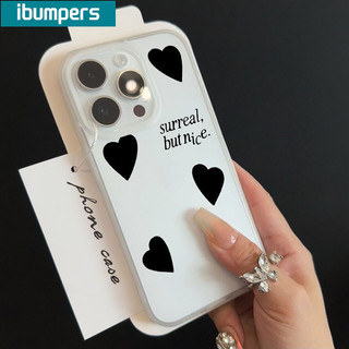 ibumpers Ốp Lưng IPhone Đẹp Họa Tiết Trái Tim Tình Yêu Ốp Điện Thoại Trong Suốt Nhám Mờ TPU Mỏng Chống Sốc Chống Bẩn Cho IPhone 16 15 14 12 13 11 Pro Max IP 7 8 Plus X XS XR
