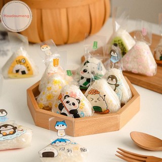 Hooudou 50 / 100 Chiếc Gạo Tam Giác Nhật Bản Bao Bì Dùng Một Lần Nori Onigiri Túi Sushi Sushi Làm Sushi Khuôn Bento Phụ Kiện VN