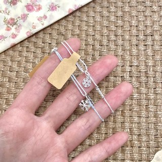 {Winter Coming Soon} Vòng tay bện dây trắng xanh phong cách Trung Quốc mới
